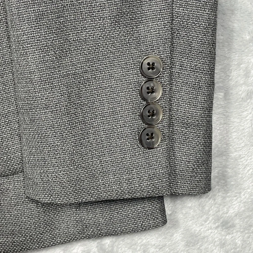 Bonobos Slim Fit Grey Vitale Barberis Canonico Wool Blazer 42R Unlined